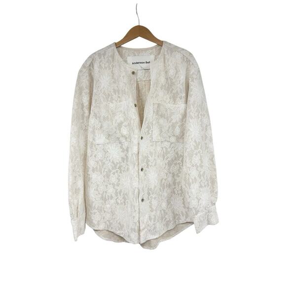 Andersson Bell Jackets & Blazers - Andersson Bell Nude Beige Cream‎ Lace Womens Light Jacket Size Large